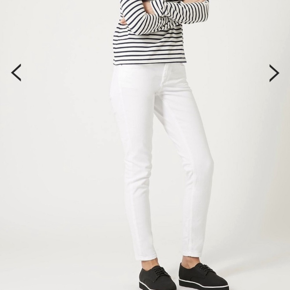 Topshop Moto Baxter White Jeans | W26 L34